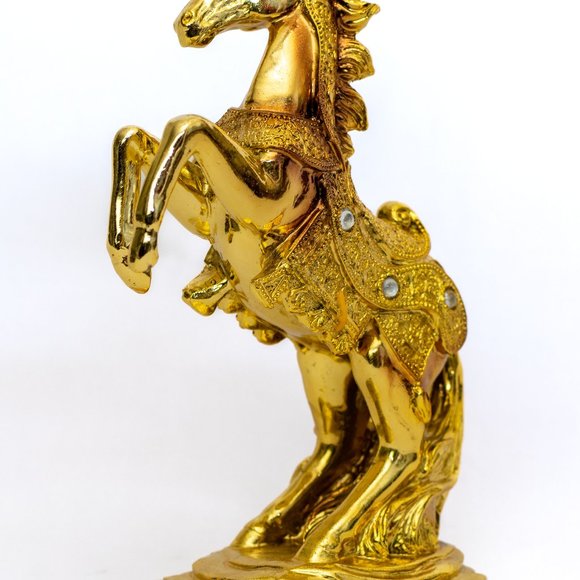 Pair of Desktop Decorative Horse Statue, Animal Sculpture Home Decor Gift Set - Picture 3 of 7